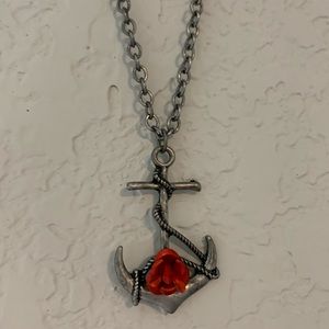 Anchor Rose Necklace